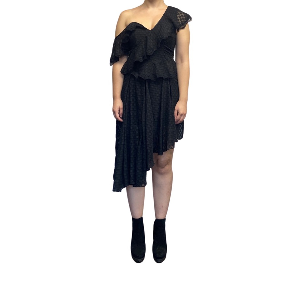 Bardot asymmetrical dress